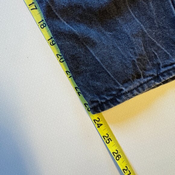Old Navy Jeans Size 8 Black Button Fly High Rise Slouchy Straight  Distressed - Picture 9 of 12